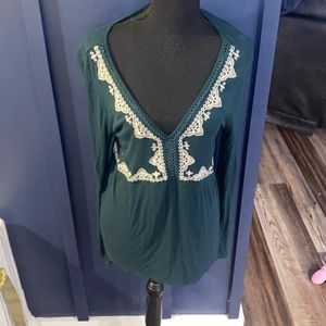 Maurice’s size L women’s long sleeve green